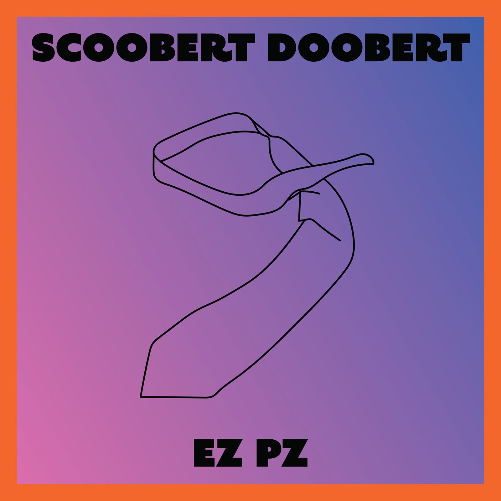Cover for ez pz. A line drawing of a necktie.